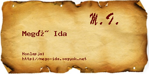 Megó Ida névjegykártya